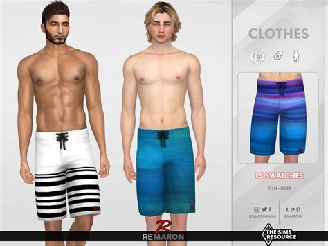 The Sims Resource Swim Shorts 01 For Male Sims