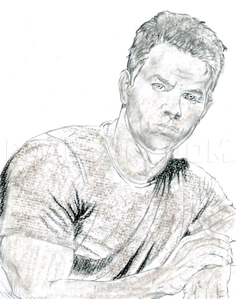 How To Draw Mark Wahlberg Mark Wahlberg Step By Step Drawing Guide