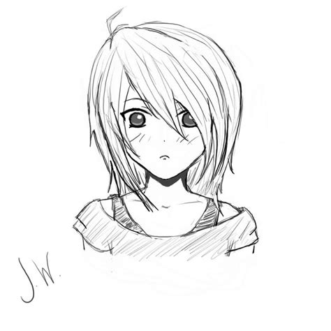 Easy Anime Girl Drawing At Getdrawings Free Download