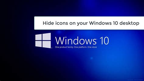 How To Hide Desktop Icon On Windows10 Youtube