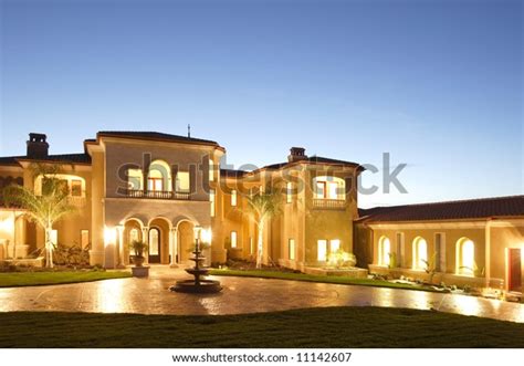 Huge New Luxury Home Sunset Stock Photo Edit Now 11142607