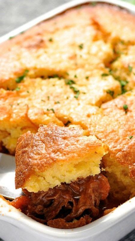 Finding a moist cornbread recipe that is also sweet isn't as hard as you think. Chili Con Carne Corn Bread Pie | Recipe | Beef pie recipe, Best mexican recipes, Beef pies