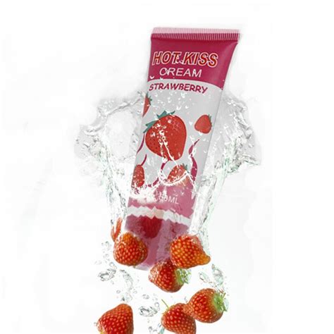 Hot Kiss Strawberry Cream Taste Oral Sex Water Based Edible Lubricant
