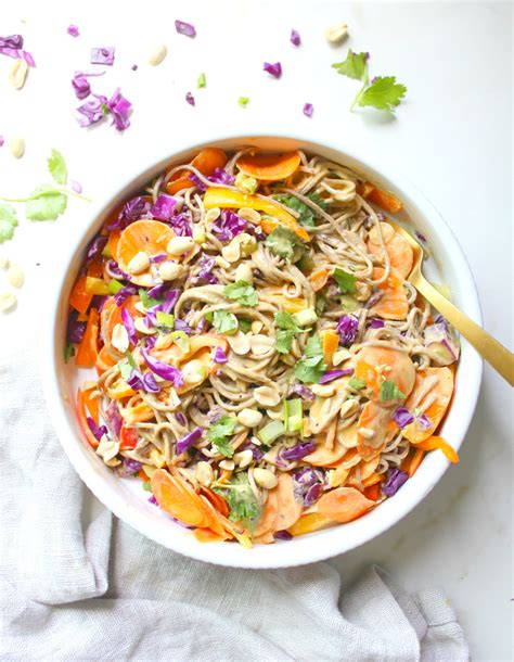 Soba Noodle Salad With Peanut Dressing This Savory Vegan