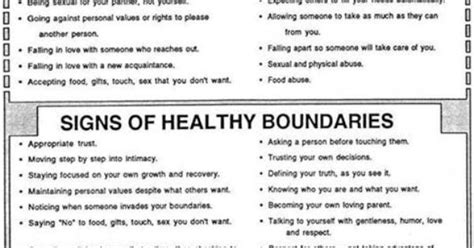 19 Self Assessment Worksheet Boundaries