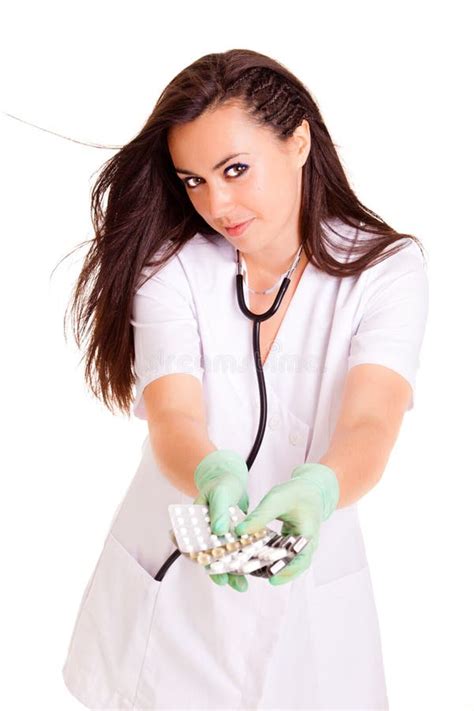 doktor medical healthcare girl isolated on white background medical staff stock image image of