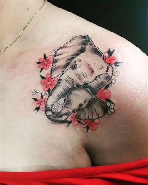 11 Elephant Tattoo With Flowers That Will Blow Your Mind