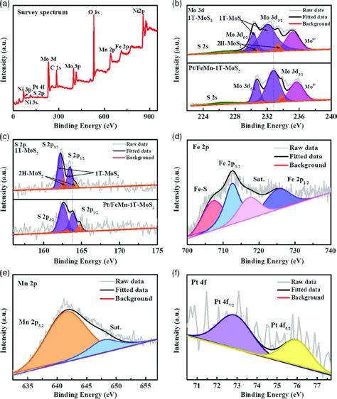 A Xps Survey Spectrum Of Ptfemn‐1t‐mos2 And High‐resolution Xps
