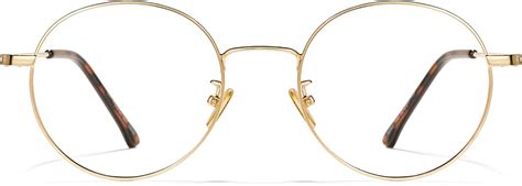 Agstum Retro Small Round Optical Rare Wire Rim Eyeglasses Frame Gold
