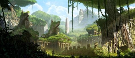 Egyptian Ruins And Jungle Matthew Harris On Artstation Fantasy Art