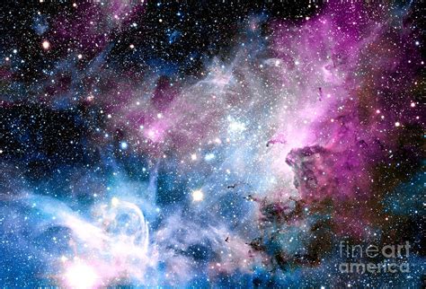 Carina Nebula Blue Magenta Purple Digital Art By Johari Smith Pixels