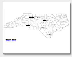 State, north carolina, showing political. Printable North Carolina Maps | State Outline, County, Cities