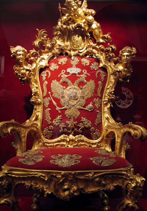 Imperial Russian Romanov Throne Chair Decoração De Luxo Moveis De