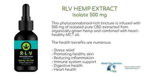 Premium Rlv Hemp Isolate 500 Mg Supports Your Overall Wellness
