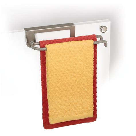 3 bars for hanging towels. Lynk® Over Cabinet Door Pivoting Towel Bar - Satin Nickel ...