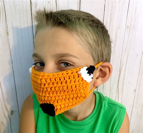 Over 50 free patterns and tutorials. Fox Face Mask Cover up - Free Crochet Pattern ...