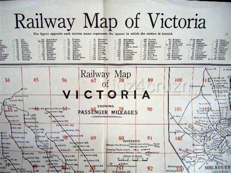 Vr Victorian Railways Map Of Victorian Rail Lines 1949 Antique Price