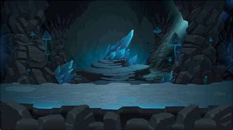 Cavern On Behance Фон в игре Иллюстрации Пейзажи