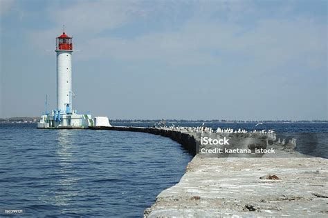 Vorontsov Lighthouse In The Gulf Of Odessa Ukraine Stock Photo