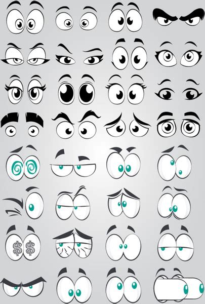 Comic Eyes Vectors Free Download New Collection