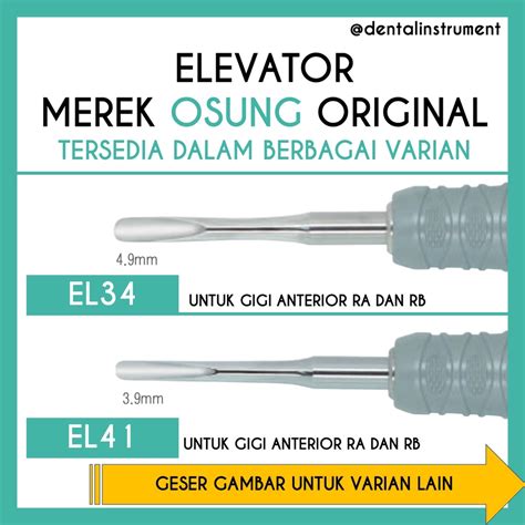 Jual Dental Root Elevator Dental Bein Elevator Ekstraksi Gigi Merek