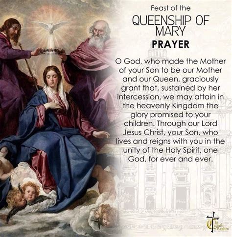 Feast Of The Queenship Of Mary Prayers To Mary Blessed Mother Mary Assumption Of Mary