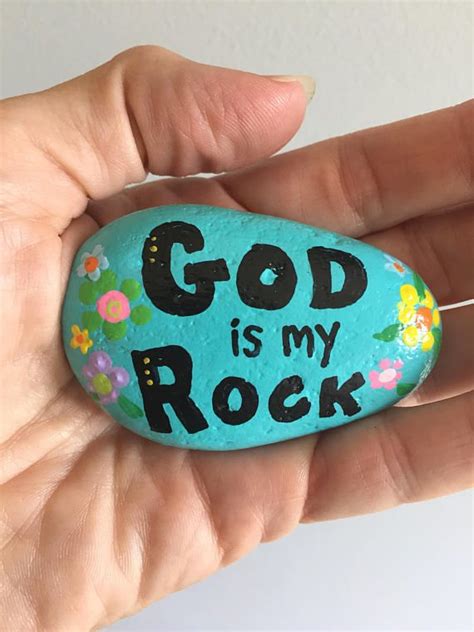 Where to sell rocks and gems near me. GOD is my ROCK garden stone painted rocks painted stones ...