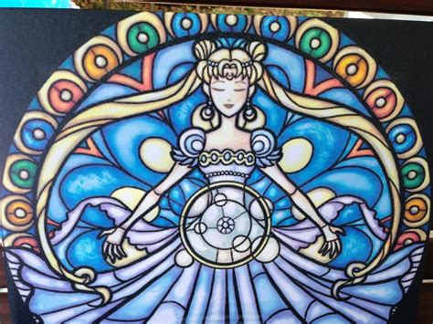 Life Of A Mad Typer Printcopia Sailor Moon Stained Glass Print Review