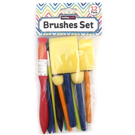 Kids Paint Brush Set 12 Pack Hobbycraft