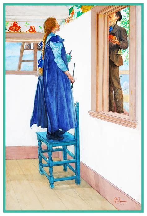 Suzanne Painting Inspired Swedish Carl Larsson Counted Cross Stitch Pa