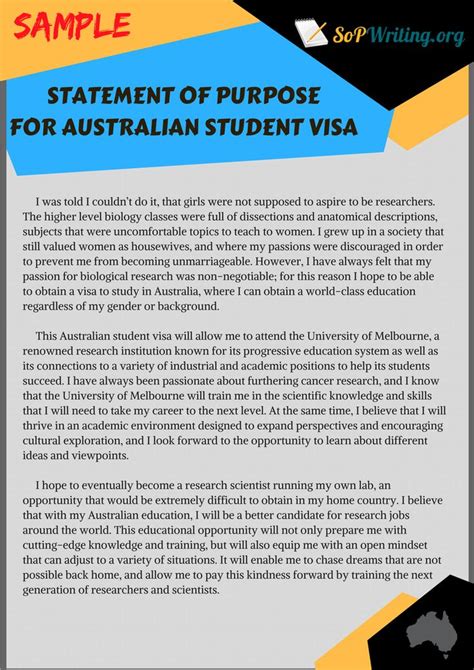 Visa Statement Of Purpose Canada Australia New Zealand Student