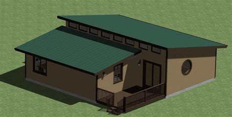 Clerestory Style Small House Plan 900 Sqft With Outdoor Deck