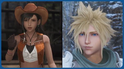 All Tifa And Cloud Scenes Crisis Core Final Fantasy 7 Reunion Youtube
