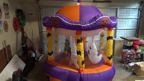 Gemmy Airblown Inflatable Halloween Carousel Prototype Youtube