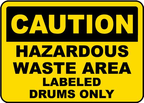 Caution Hazardous Waste Area Sign G By Safetysign Com
