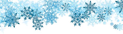 Snowflake Banner Clipart Blue Snowflakes Border Png X Png
