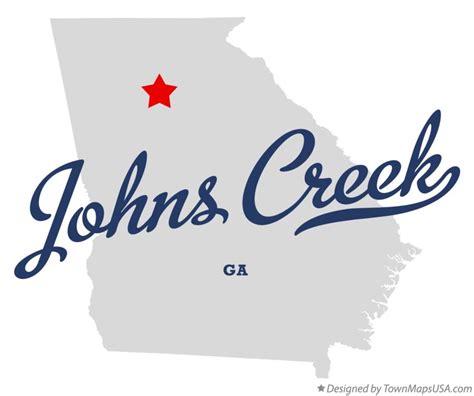 Map Of Johns Creek Ga Georgia