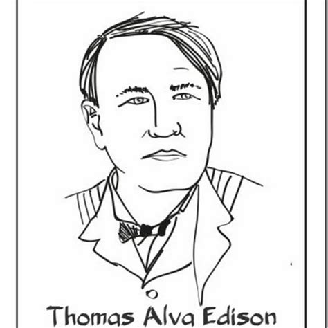 Dibujos Para Colorear De Thomas Alva Edison Jugar Y Colorear