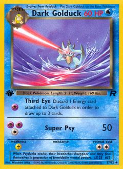 This set is the sixth subset of the pokémon sword & shield tcg series and introduces continues the battle styles feature while focusing on pokémon from the isle of armor and crown tundra, specifically focusing around calyrex shadow rider. Dark Golduck Pokémon Card Value & Price | PokemonCardValue
