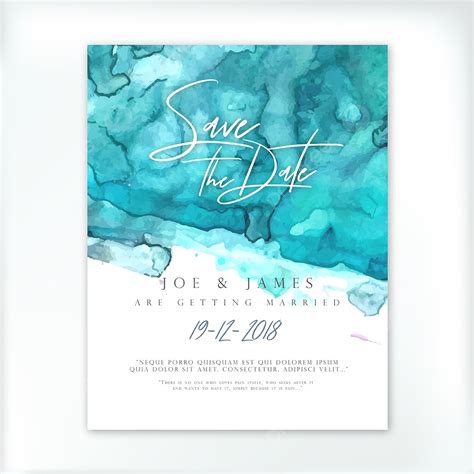 Beautiful Watercolor Wedding Invitation Template Download On Pngtree
