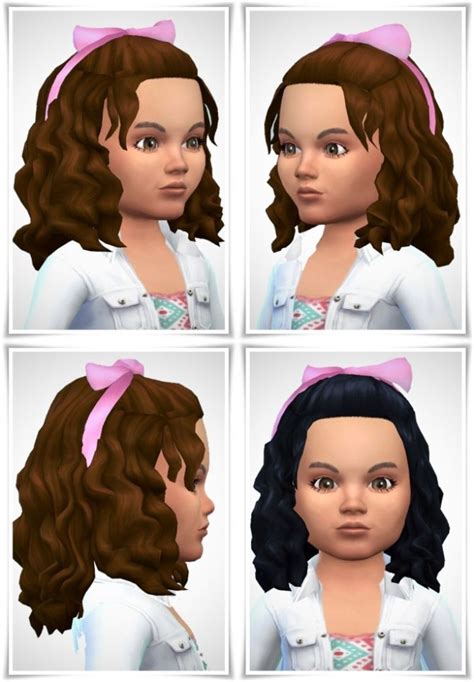 Marys Curls With Bow Hair At Birksches Sims Blog Sims 4 Updates