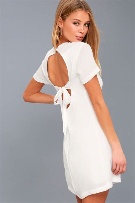 Buy Backless White Dress Short In Stock
