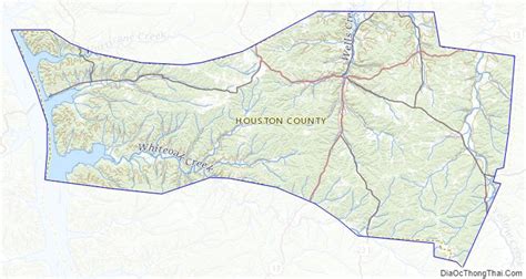 Map Of Houston County Tennessee