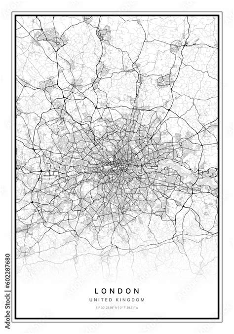 London Map Minimalist Map London Print London Poster London Art