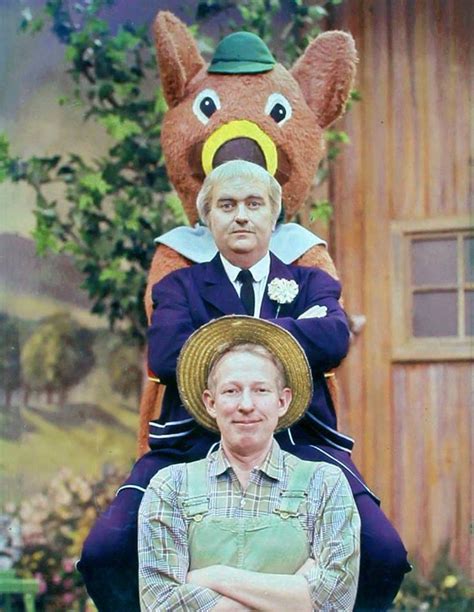 Hugh Lumpy Brannum As Mr Green Jeans Bob Keeshan As Captain Kangaroo And Cosmo Allegretti