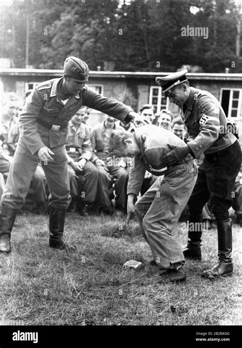 Hitler Youth Members At An Excercise In A Military Training Camp Stock