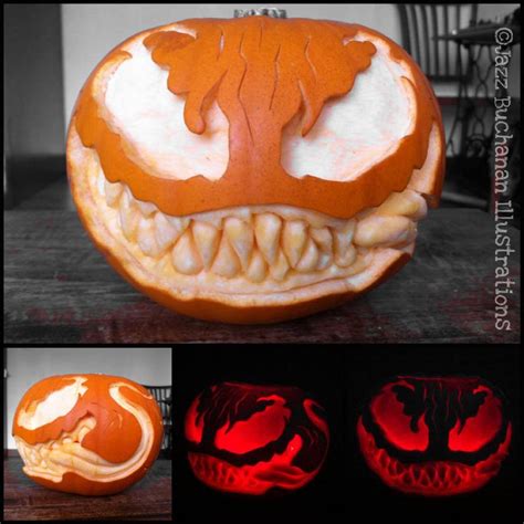 Venom Pumpkin By Crazyjazzer D840eo0  894×894 Halloween Pumpkin Carving Stencils Marvel