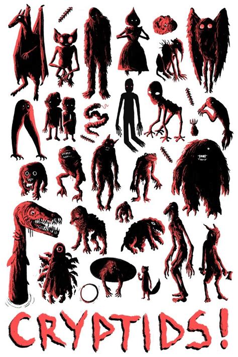 Image Of Pre Order Know Your Cryptids Identification Chart
