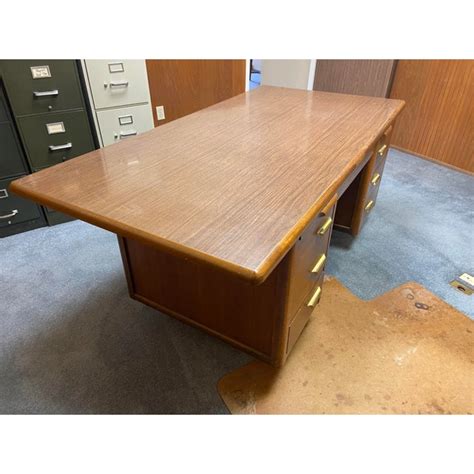 Vintage Mid Century Modern Jasper Jofco Executive Desk Chairish