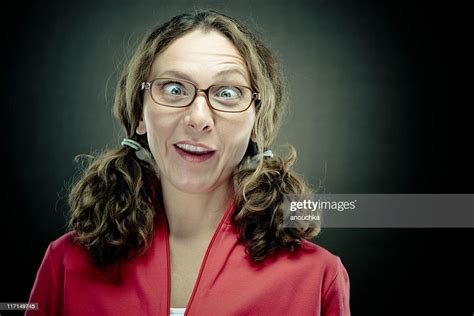 Nerd Woman Portrait High Res Stock Photo Getty Images